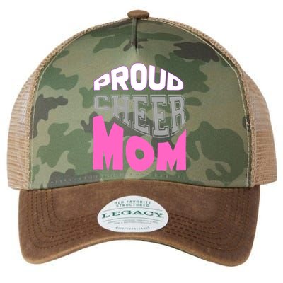 Proud Cheer Mom Squad Tryouts Pom Poms Megaphone Novelty Funny Gift Legacy Tie Dye Trucker Hat