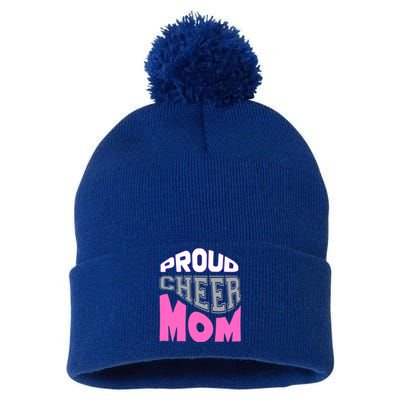 Proud Cheer Mom Squad Tryouts Pom Poms Megaphone Novelty Funny Gift Pom Pom 12in Knit Beanie