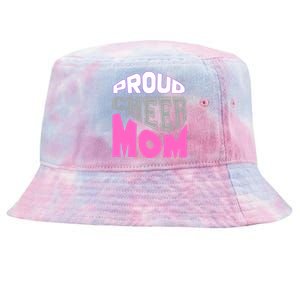 Proud Cheer Mom Squad Tryouts Pom Poms Megaphone Novelty Funny Gift Tie-Dyed Bucket Hat