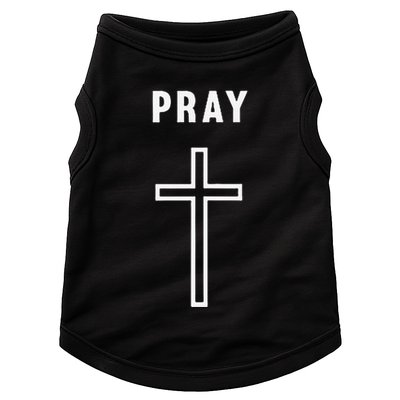 Pray Cross Minimalist Religious Doggie Tank