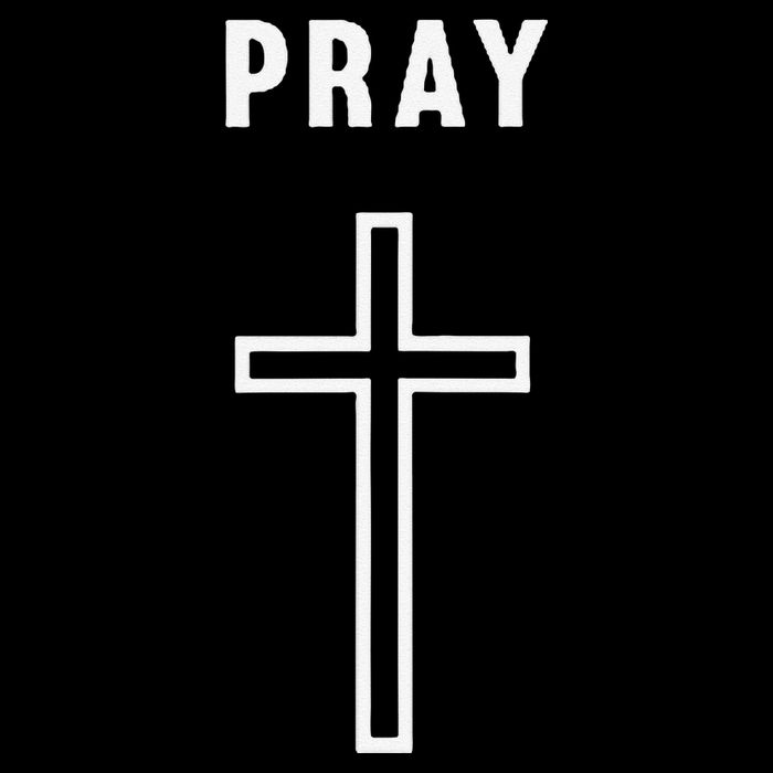 Pray Cross Minimalist Religious Cropped Pullover Crew