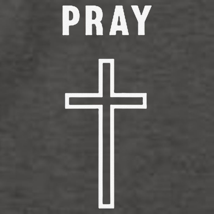 Pray Cross Minimalist Religious Vector Backpack