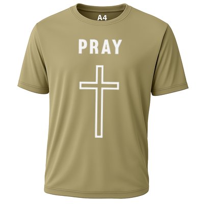 Pray Cross Minimalist Religious Performance Shirt