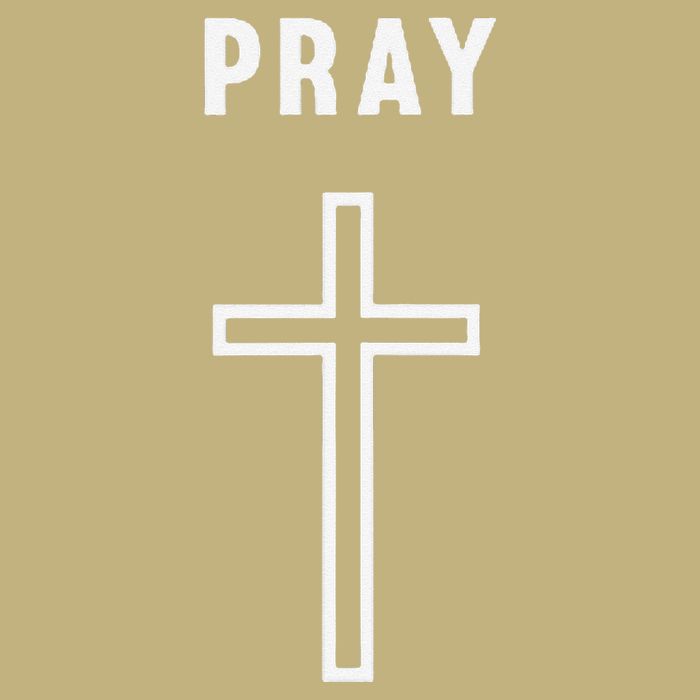 Pray Cross Minimalist Religious Hoodie