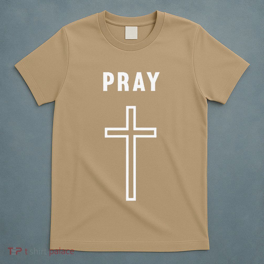 Pray Cross Minimalist Religious T-Shirt