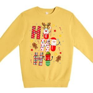 Pharmacy Crew Matching Christmas Pills Santa Elf Reindeer Gift Premium Crewneck Sweatshirt