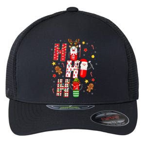 Pharmacy Crew Matching Christmas Pills Santa Elf Reindeer Gift Flexfit Unipanel Trucker Cap