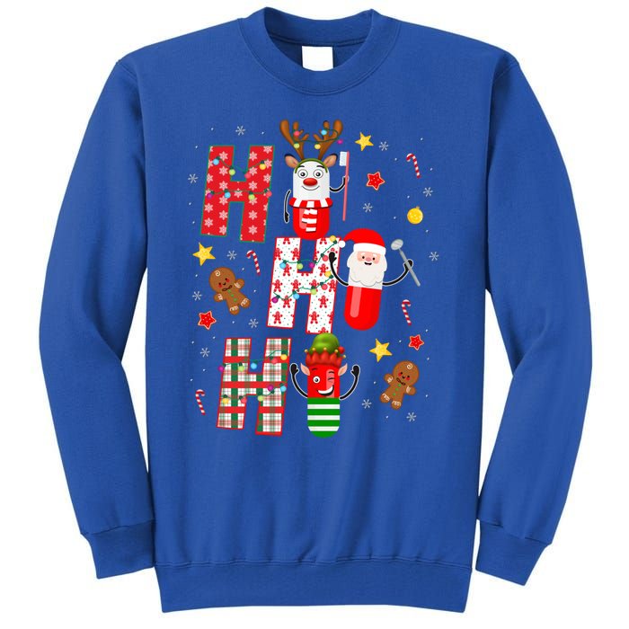 Pharmacy Crew Matching Christmas Pills Santa Elf Reindeer Gift Tall Sweatshirt