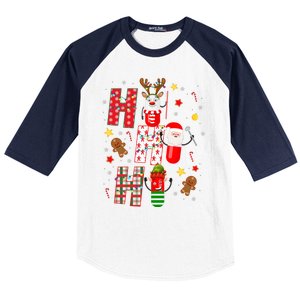 Pharmacy Crew Matching Christmas Pills Santa Elf Reindeer Gift Baseball Sleeve Shirt