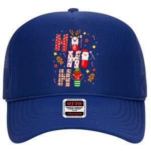 Pharmacy Crew Matching Christmas Pills Santa Elf Reindeer Gift High Crown Mesh Back Trucker Hat