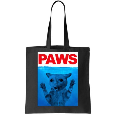 Paws Cat Meme Humor Funny Kitty Lover Funny Cats Dads Mom Tote Bag