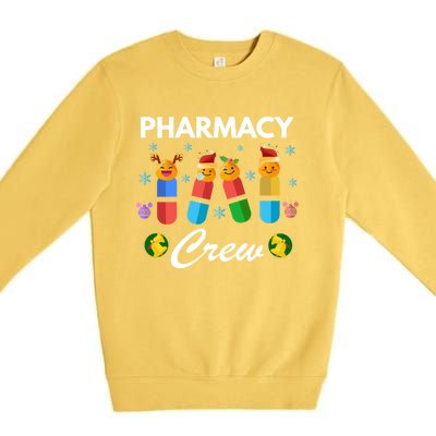 Pharmacy Crew Merry Christmas Funny Pharmacist Pills Gift Premium Crewneck Sweatshirt