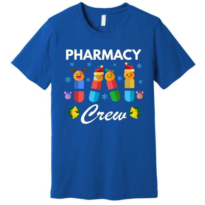 Pharmacy Crew Merry Christmas Funny Pharmacist Pills Gift Premium T-Shirt