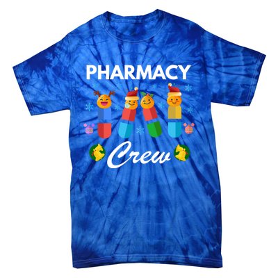 Pharmacy Crew Merry Christmas Funny Pharmacist Pills Gift Tie-Dye T-Shirt