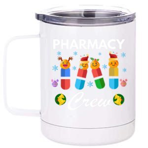 Pharmacy Crew Merry Christmas Funny Pharmacist Pills Gift 12 oz Stainless Steel Tumbler Cup