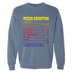 Pizza Crostini Nutrition Facts Funny Thanksgiving Humor Gift Garment-Dyed Sweatshirt