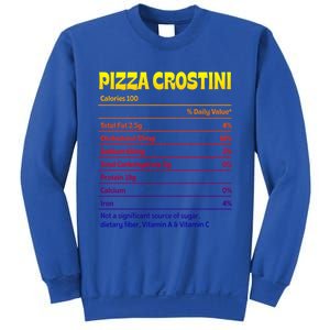 Pizza Crostini Nutrition Facts Funny Thanksgiving Humor Gift Sweatshirt