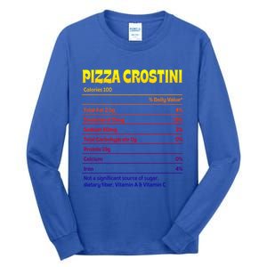 Pizza Crostini Nutrition Facts Funny Thanksgiving Humor Gift Tall Long Sleeve T-Shirt