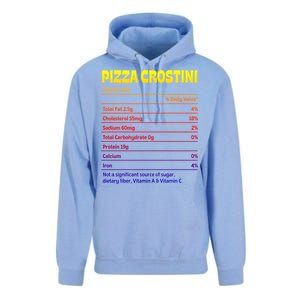 Pizza Crostini Nutrition Facts Funny Thanksgiving Humor Gift Unisex Surf Hoodie