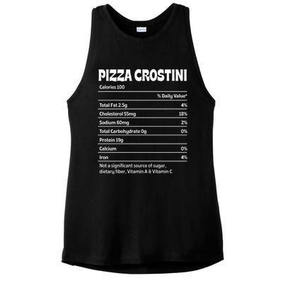 Pizza Crostini Nutrition Facts Funny Thanksgiving Humor Gift Ladies PosiCharge Tri-Blend Wicking Tank