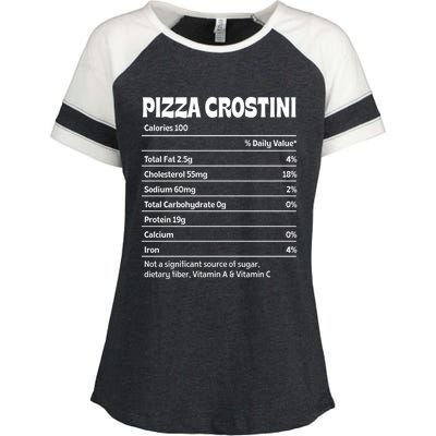 Pizza Crostini Nutrition Facts Funny Thanksgiving Humor Gift Enza Ladies Jersey Colorblock Tee