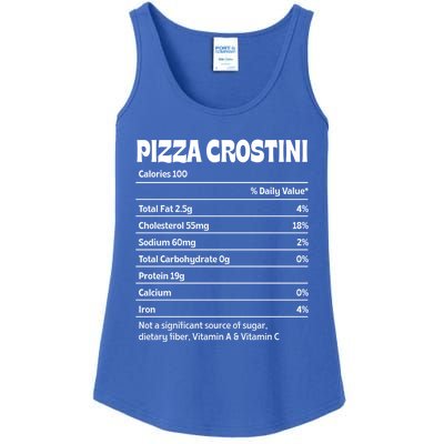 Pizza Crostini Nutrition Facts Funny Thanksgiving Humor Gift Ladies Essential Tank