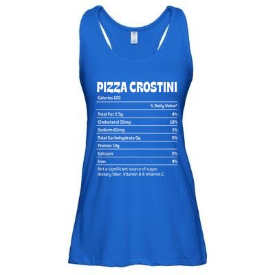 Pizza Crostini Nutrition Facts Funny Thanksgiving Humor Gift Ladies Essential Flowy Tank