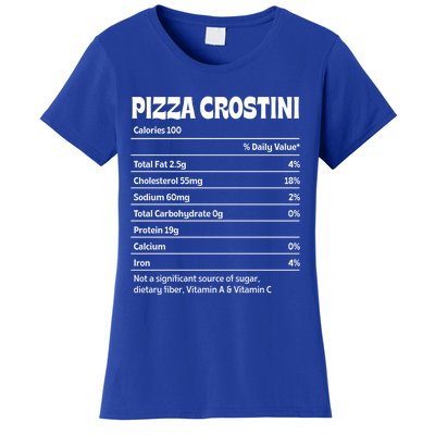 Pizza Crostini Nutrition Facts Funny Thanksgiving Humor Gift Women's T-Shirt