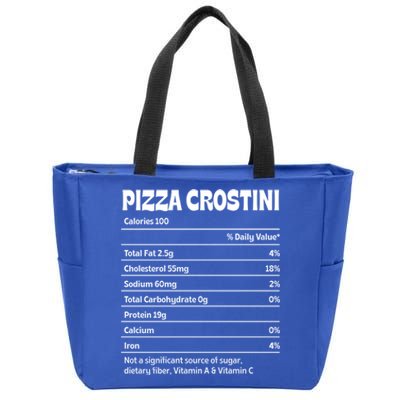 Pizza Crostini Nutrition Facts Funny Thanksgiving Humor Gift Zip Tote Bag