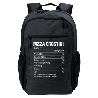 Pizza Crostini Nutrition Facts Funny Thanksgiving Humor Gift Daily Commute Backpack