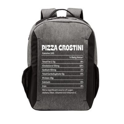 Pizza Crostini Nutrition Facts Funny Thanksgiving Humor Gift Vector Backpack