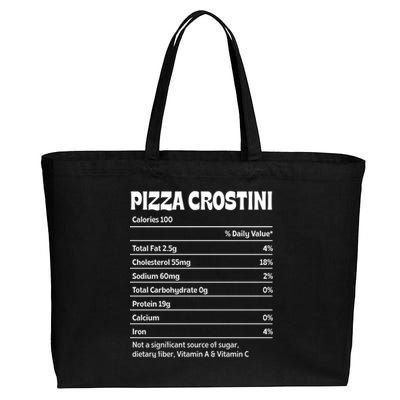 Pizza Crostini Nutrition Facts Funny Thanksgiving Humor Gift Cotton Canvas Jumbo Tote