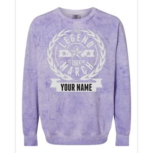 Personalized Custom Name This Legends Is Born In March Colorblast Crewneck Sweatshirt