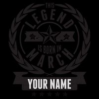 Personalized Custom Name This Legends Is Born In March Mug
