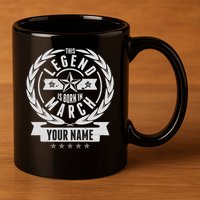 Personalized Custom Name This Legends Is Born In March 11oz C Handle Ceramic Mug