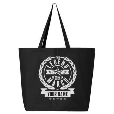 Personalized Custom Name This Legends Is Born In March 25L Jumbo Tote