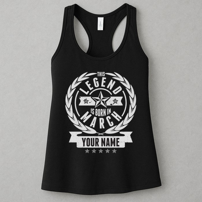 Personalized Custom Name This Legends Is Born In March Womens Tank Top