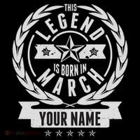 Personalized Custom Name This Legends Is Born In March Tank Top