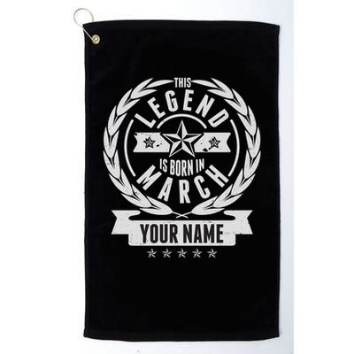 Personalized Custom Name This Legends Is Born In March Golf Towel