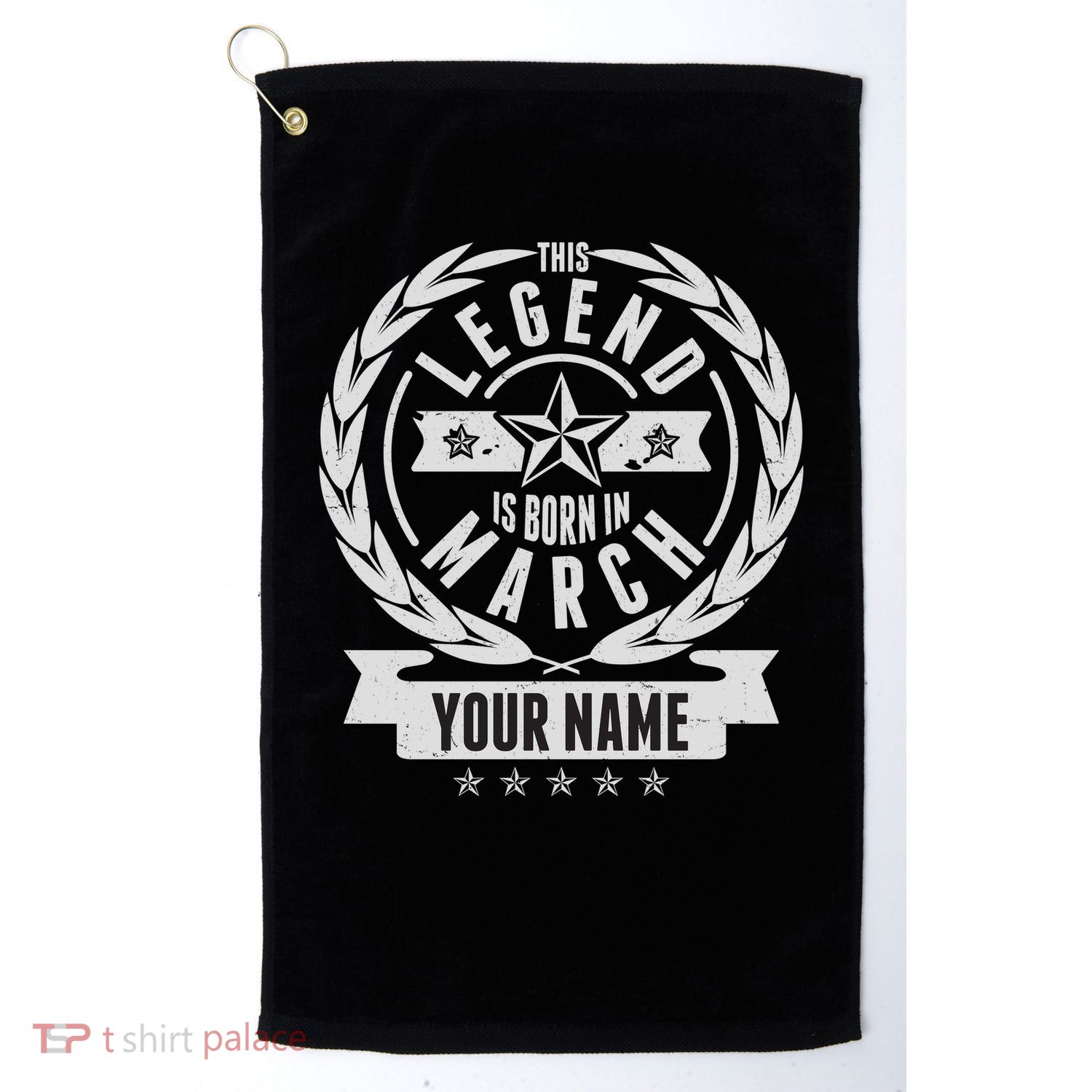 Personalized Custom Name This Legends Is Born In March Golf Towel