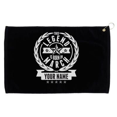Personalized Custom Name This Legends Is Born In March Grommeted Golf Towel