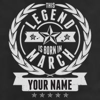 Personalized Custom Name This Legends Is Born In March Microfiber Hand Towel