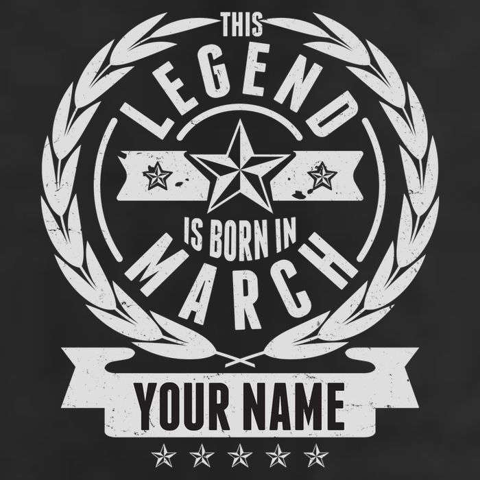 Personalized Custom Name This Legends Is Born In March Microfiber Hand Towel
