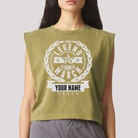 Personalized Custom Name This Legends Is Born In March Garment-Dyed Women's Muscle Tee