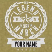Personalized Custom Name This Legends Is Born In March Garment-Dyed Women's Muscle Tee