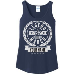 Personalized Custom Name This Legends Is Born In March Ladies Essential Tank