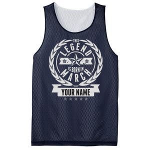 Personalized Custom Name This Legends Is Born In March Mesh Reversible Basketball Jersey Tank