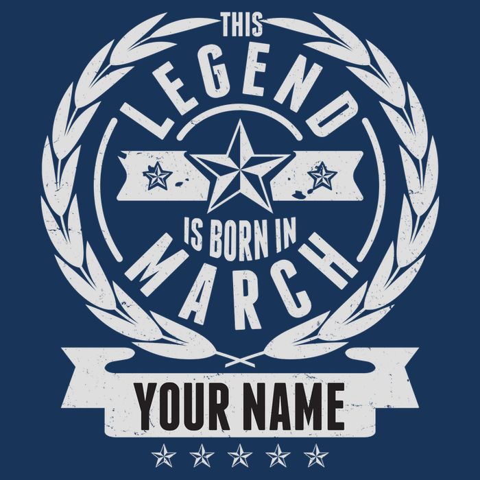 Personalized Custom Name This Legends Is Born In March Infant Baby Jersey Bodysuit