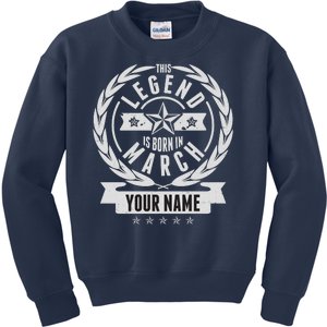 Personalized Custom Name This Legends Is Born In March Kids Sweatshirt