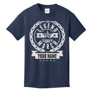 Personalized Custom Name This Legends Is Born In March Kids T-Shirt